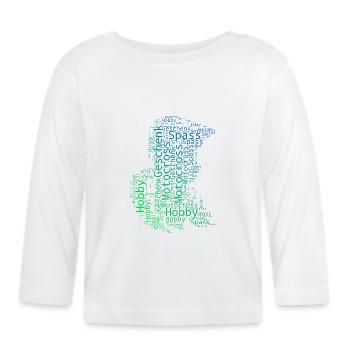 Clear Motocross Message - Organic Baby Long Sleeve T-Shirt - white - Front