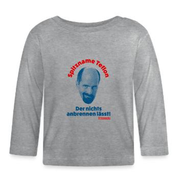  - Organic Baby Long Sleeve T-Shirt - heather grey - Front