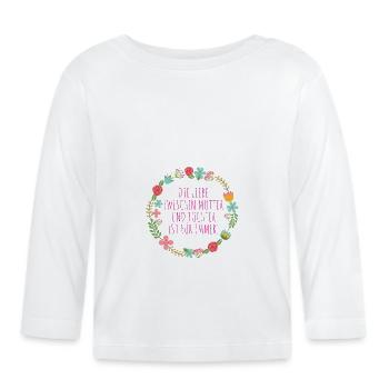 Mutter Tochter Liebe - Baby Bio-Langarmshirt - Weiß - Vorne
