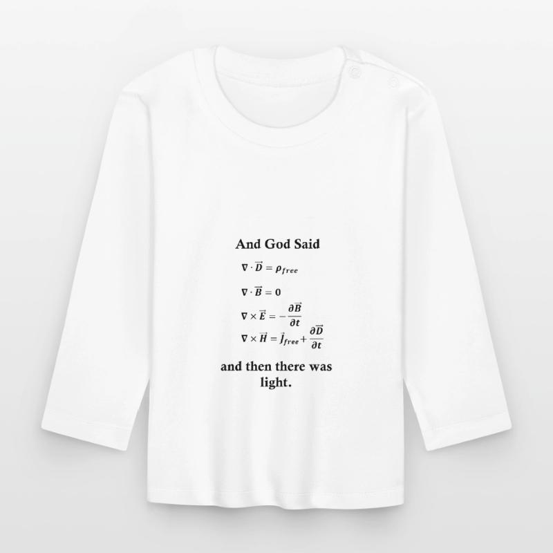 Maxwell Equations God Light Physics Nerd Science Organic Baby Long Sleeve T-Shirt