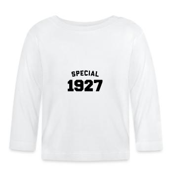 Lustiges Geburtstags-Special 1927 - Baby Bio-Langarmshirt - Weiß - Vorne