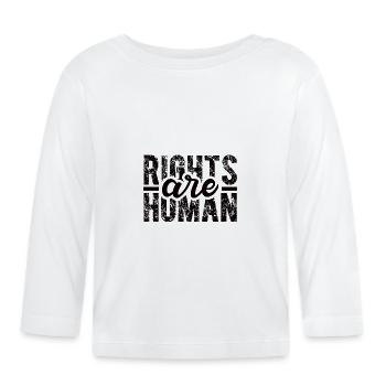 Menschenrechte Politik Freiheit Demonstrieren - Baby Bio-Langarmshirt - Weiß - Vorne