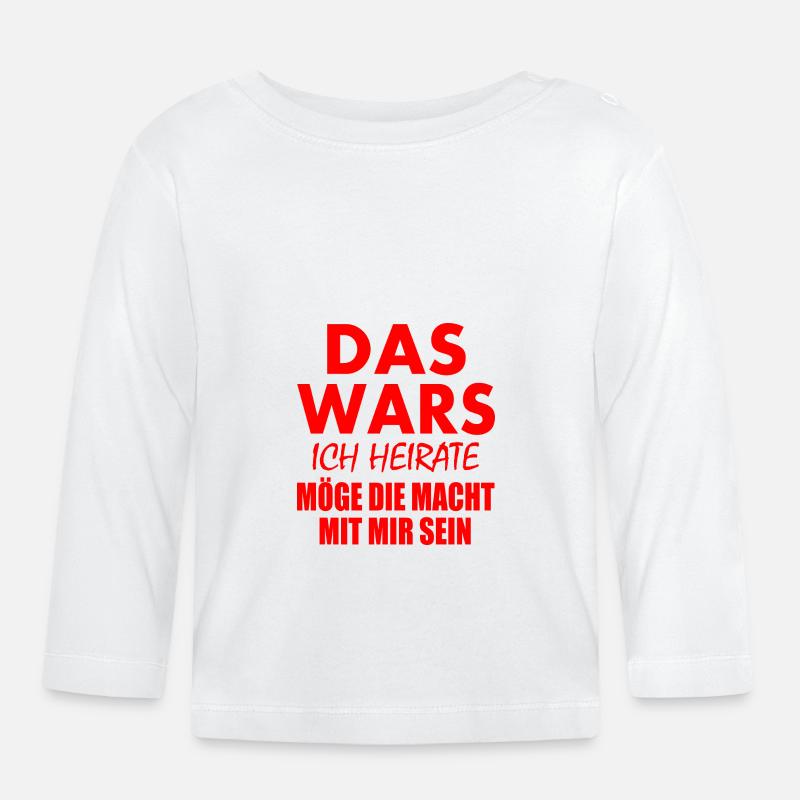 Das wars ich heirate - Baby Bio-Langarmshirt - Weiß