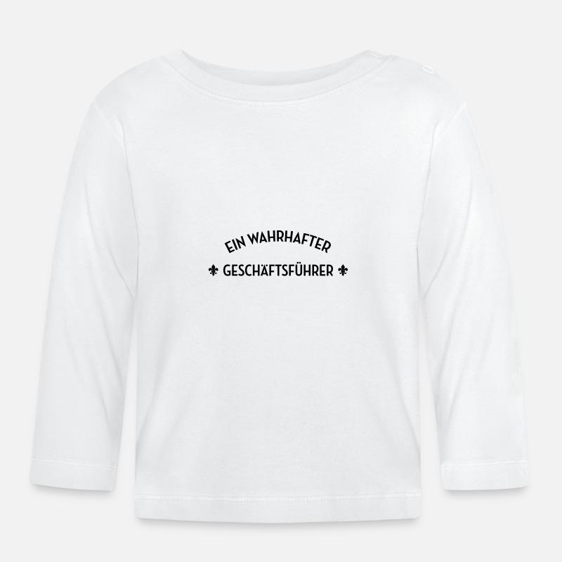 Geschäftsführer Geschäftsführerin Unternehmen - Baby Bio-Langarmshirt - Weiß
