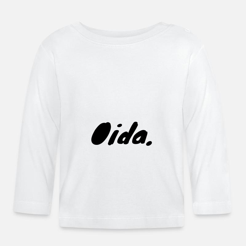 Oida - Baby Bio-Langarmshirt - Weiß
