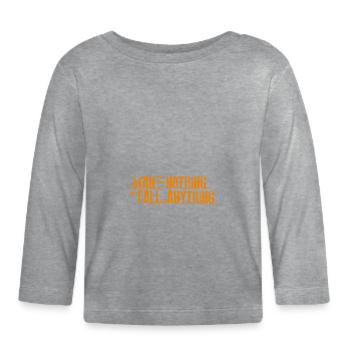 Politische Sätze - Baby Bio-Langarmshirt - Grau meliert - Vorne