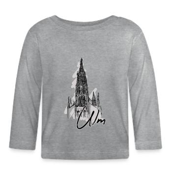 Ulm - Organic Baby Long Sleeve T-Shirt - heather grey - Front