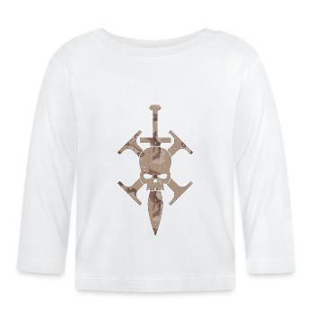 Army War Military Uniform Force Soldier Camouflage - Organic Baby Long Sleeve T-Shirt - white - Front