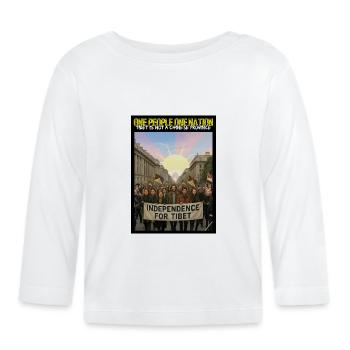 Tibetan Independence Protest - Organic Baby Long Sleeve T-Shirt - white - Front