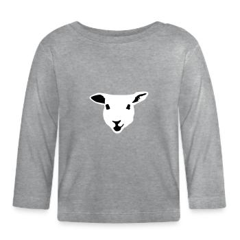 sheep, lamb - T-shirt manches longues bio Bébé - gris chiné - Devant