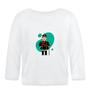 Porträt Otto von Bismarck - Baby Bio-Langarmshirt - Weiß - Vorne