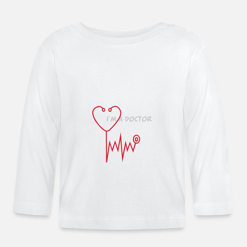 Arzt - Baby Bio-Langarmshirt - Weiß
