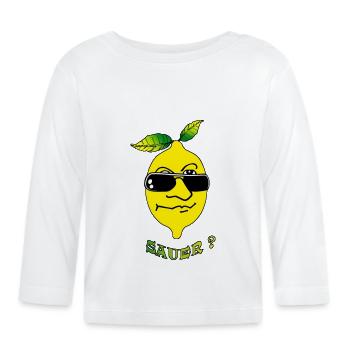 Citron / Fruit de l’année 2023 - T-shirt manches longues bio Bébé - blanc - Devant