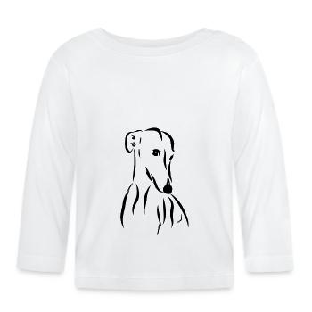 amour Galgo - T-shirt manches longues bio Bébé - blanc - Devant