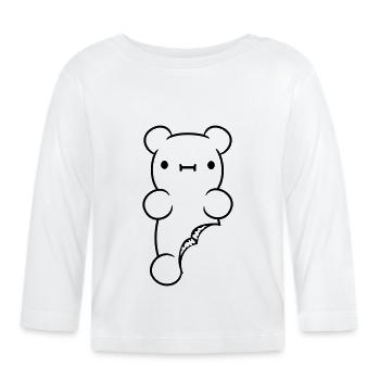 Sweet wounded rubber arum - Organic Baby Long Sleeve T-Shirt - white - Front