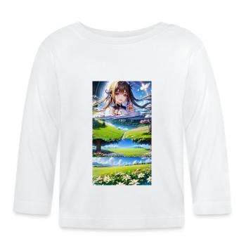 Landscape with 4 Areas, Generative AI - Organic Baby Long Sleeve T-Shirt - white - Front