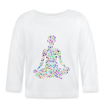 Yoga exercise woman - Organic Baby Long Sleeve T-Shirt - white - Front