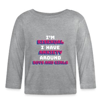 Bisexual Shirt - Bi - Gift - LGBT - Organic Baby Long Sleeve T-Shirt - heather grey - Front