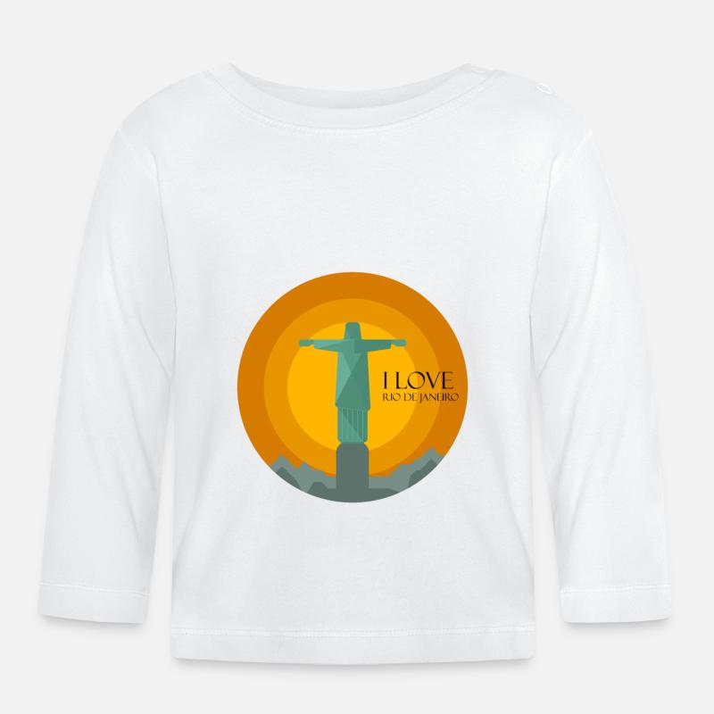 J'adore Rio de Janeiro - T-shirt manches longues bio Bébé - blanc