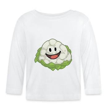 Chou-fleur Chou Légumes Végétalien Sain - T-shirt manches longues bio Bébé - blanc - Devant