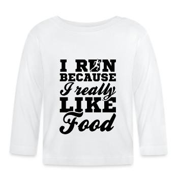 Running - Organic Baby Long Sleeve T-Shirt - white - Front