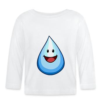 Water Water drops Drops Raindrops Rain - Organic Baby Long Sleeve T-Shirt - white - Front