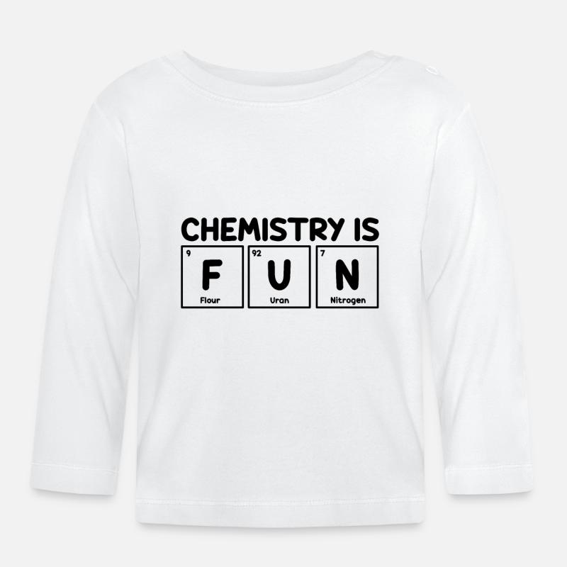 Chemistry School Uni - Maglietta a manica lunga ecologico per bambini - bianco