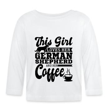 German shepherd dog - Organic Baby Long Sleeve T-Shirt - white - Front