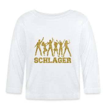 Schlager music celebration gift - Organic Baby Long Sleeve T-Shirt - white - Front