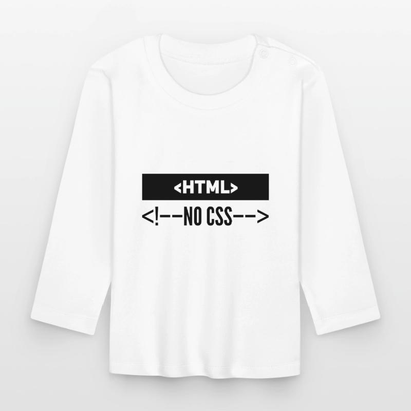 HTML Pas de CSS T-shirt manches longues bio Bébé
