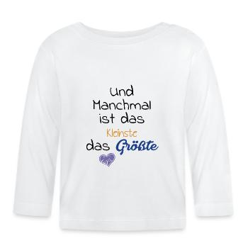 Süßer Baby Spruch - Oma Und Opa Schwangerschaft - Baby Bio-Langarmshirt - Weiß - Vorne