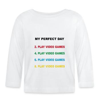 Funny Programmer Computer Gamer Gift - Organic Baby Long Sleeve T-Shirt - white - Front