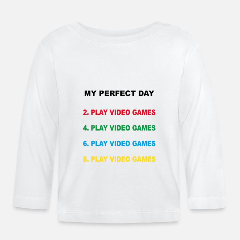 Drôle de programmeur ordinateur gamer cadeau - T-shirt manches longues bio Bébé - blanc