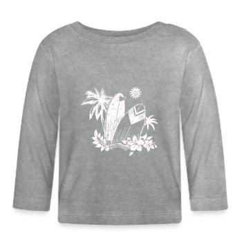 Surfboard surfboards - Organic Baby Long Sleeve T-Shirt - heather grey - Front