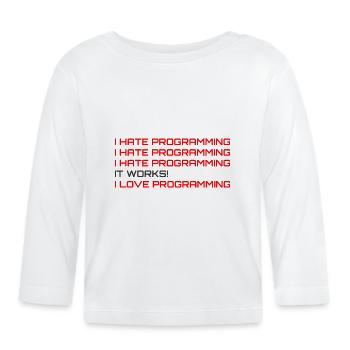 Computerprogrammierer Codierer Software Engineers Geschenk - Baby Bio-Langarmshirt - Weiß - Vorne