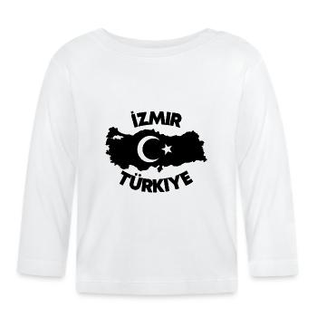 Izmir Türkiye Türkei Türken Türkische Geschenk - Baby Bio-Langarmshirt - Weiß - Vorne