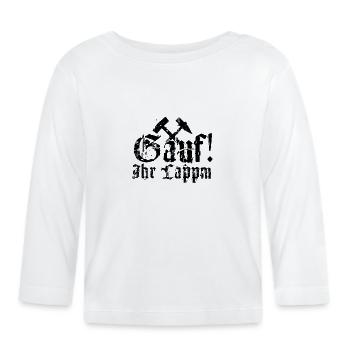 Erzgebirge erzgebirgisch Gauf Erzgebirger Geschenk - Baby Bio-Langarmshirt - Weiß - Vorne