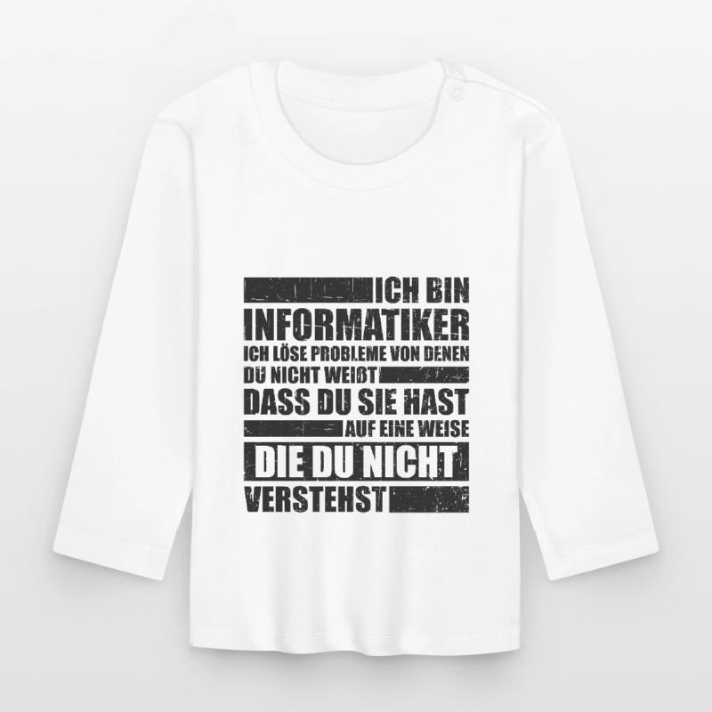 lustige Programmierer Informatiker IT Geschenkidee Baby Bio-Langarmshirt