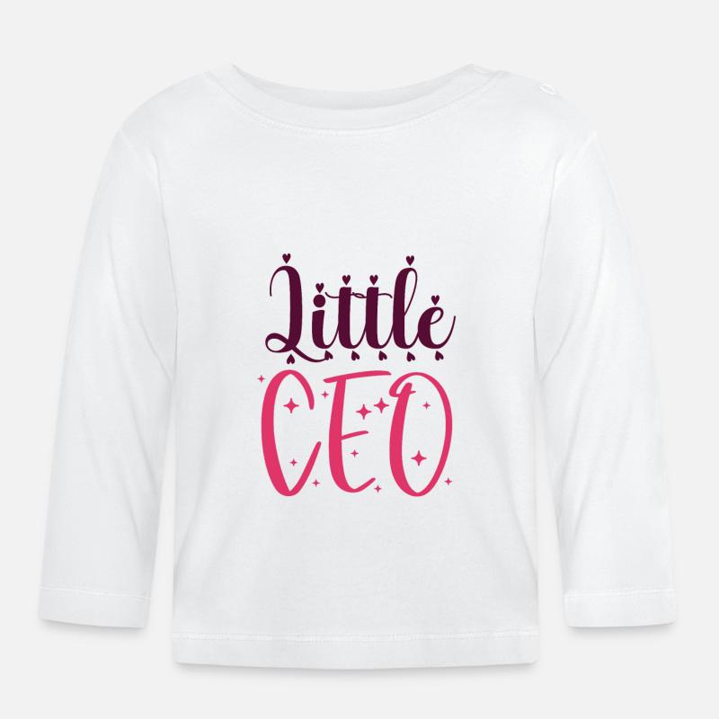 Petit pdg - T-shirt manches longues bio Bébé - blanc
