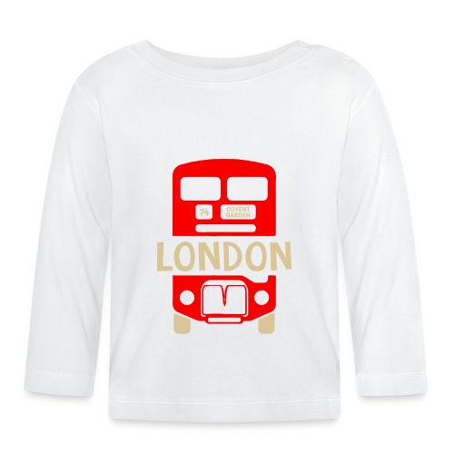 London Bus Roter Doppeldecker London Fan Souvenir - Baby Bio-Langarmshirt
