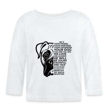 Friend partner defender dogs saying gift - Organic Baby Long Sleeve T-Shirt - white - Front