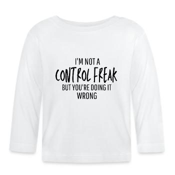 Contrôler Freak - T-shirt manches longues bio Bébé - blanc - Devant