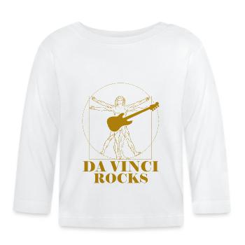 Da Vinci Rocks by The Manzanita ́s - Organic Baby Long Sleeve T-Shirt - white - Front