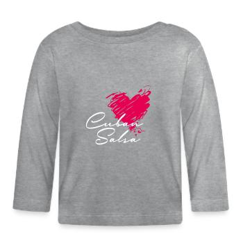 Cuban Salsa Salsa Dance - Baby Bio-Langarmshirt - Grau meliert - Vorne