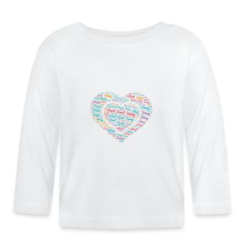 West Coast Swing Dance Heart - Organic Baby Long Sleeve T-Shirt - white - Front