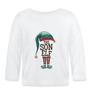 Il Figlio Elfo Il Figlio Elfo Natale Outfit Ragazzi - Maglietta a manica lunga ecologico per bambini - bianco - Fronte