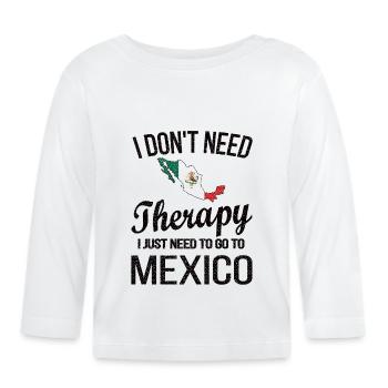 Mexique Origine Mexique Drapeau mexicain - T-shirt manches longues bio Bébé - blanc - Devant