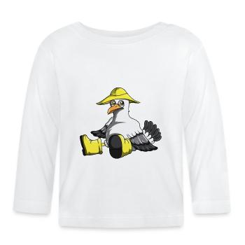 Seagull Gift Coastal Holiday Sea Lake Ocean Fans - T-shirt manches longues bio Bébé - blanc - Devant