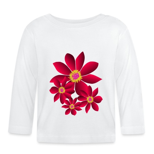 Blume, pink, Blüten, floral, Blumenwiese, blumig - Baby Langarmshirt