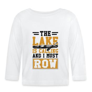 Canoe Canoeing Vintage The Lake Is - Organic Baby Long Sleeve T-Shirt - white - Front
